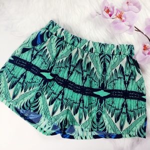 FABRIK Tropical Abstract Palm Print Shorts size SM